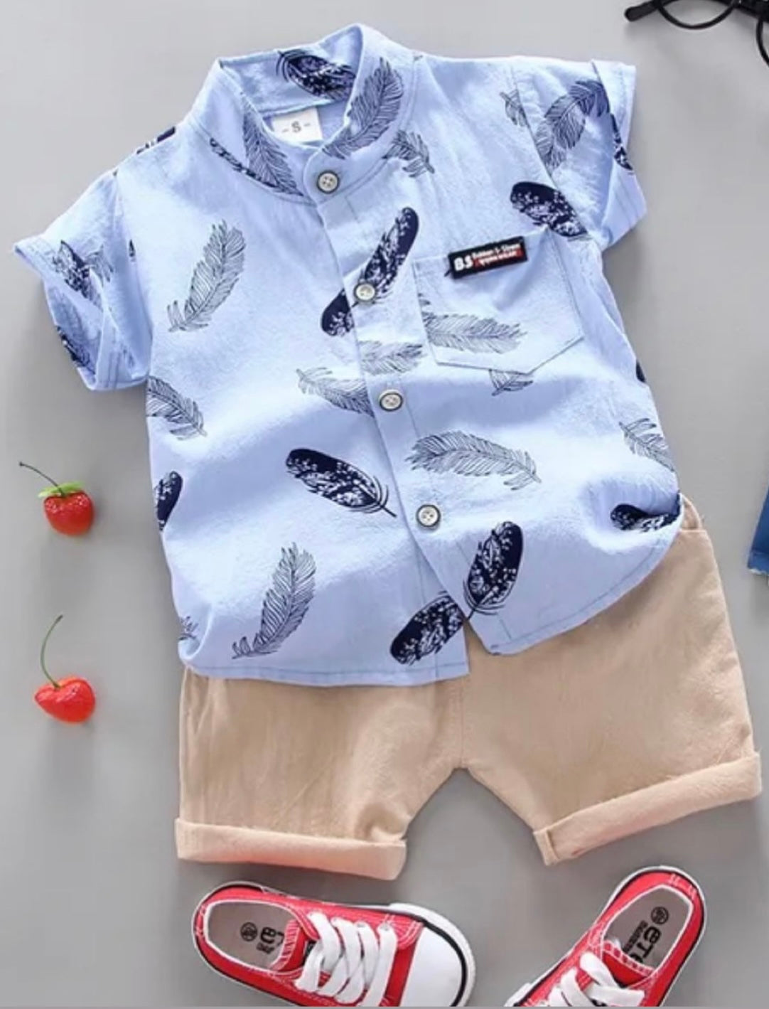 Leaf print set for the island boys🌴