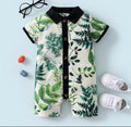 Baby Boy 100% Thread Leaf Jumpsuit