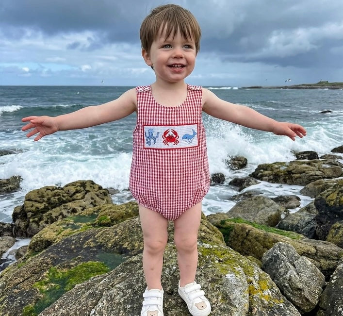 Ocean Friends Smocked Romper